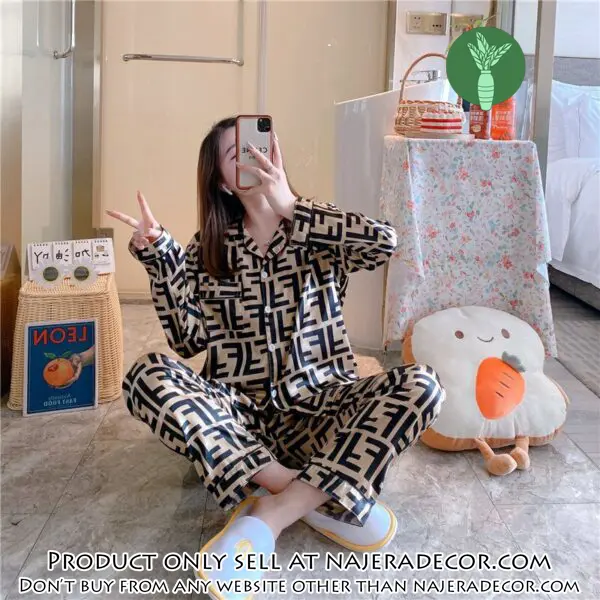 Trending luxury fashion fendi satin pajama set pjs1046 njr3813881